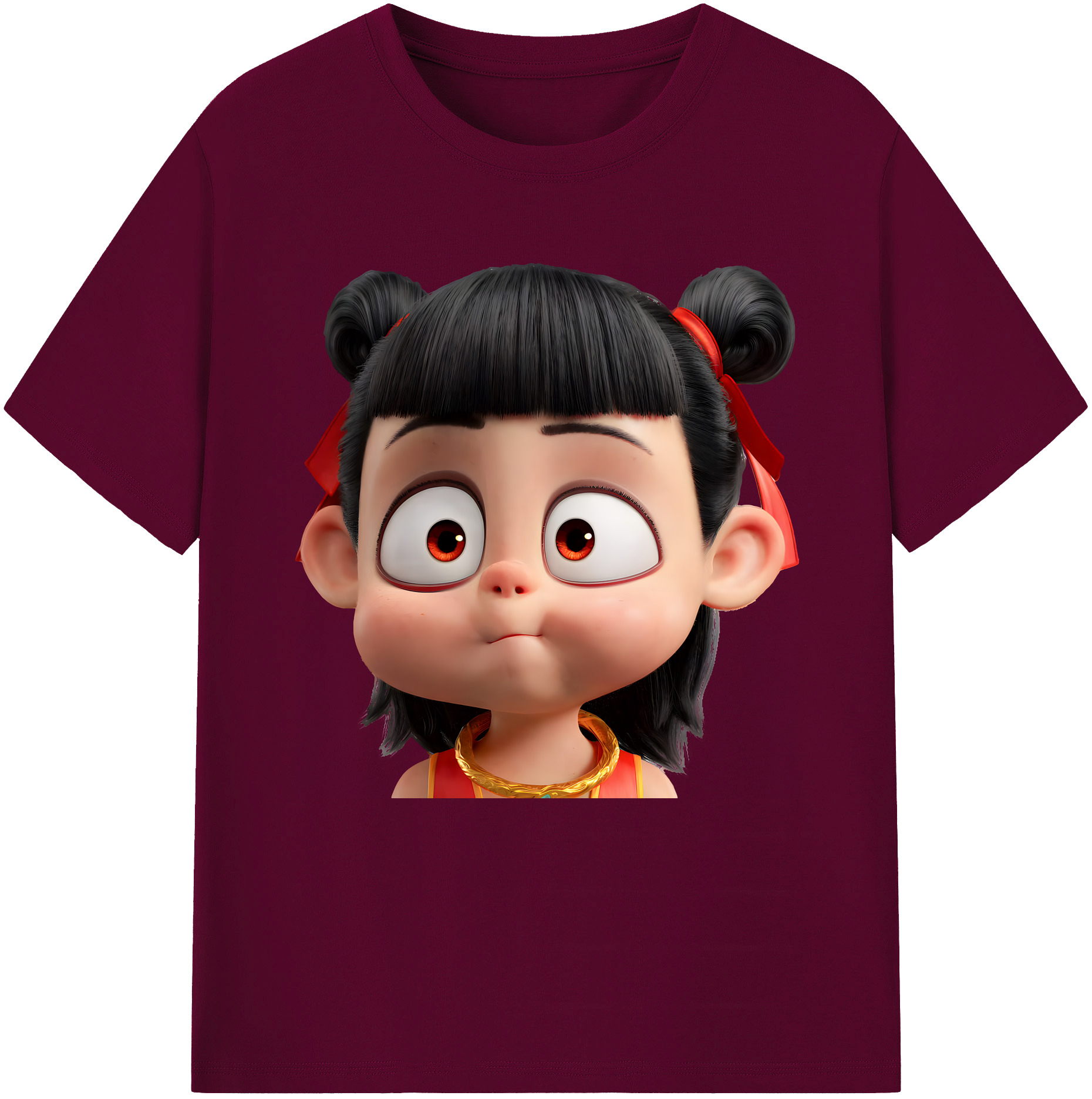 （画像用） Ne Zha 2 ナタ 魔童の大暴れ レディースカジュアルプリントTシャツ（綿100％）